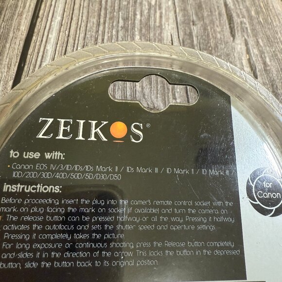ZEIKOS Remote Switch for Canon Digital or D SLR Cameras NIB - Picture 5 of 5
